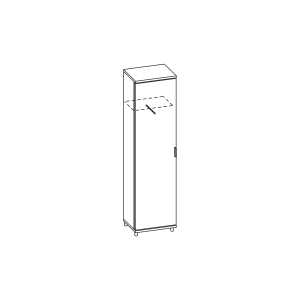 Шкаф ШК-5077 СЯ-БГ (Грэйс)