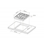 Газовая варочная поверхность GVG 640-1 WH Белый
