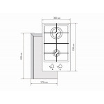 Газовая варочная поверхность GVG 321 WH Белый