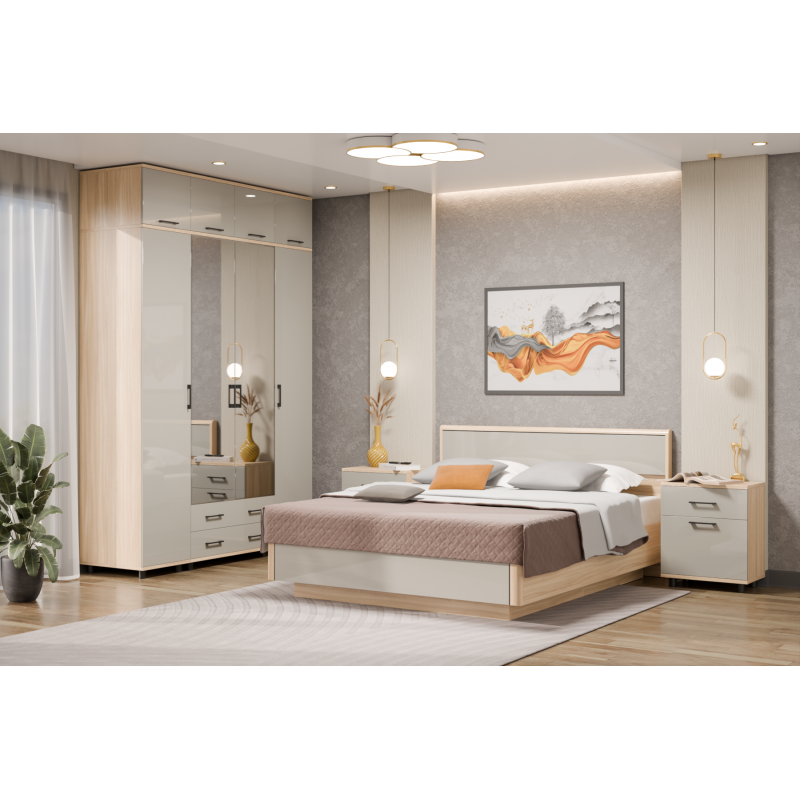 Грэйс композиция 8 (корпус Ясень Асахи, фасад Кашемир глянцевый)
