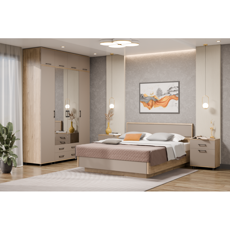 Грэйс композиция 8 (корпус Гикори Джексон Светлый, фасад Латте Матовый)