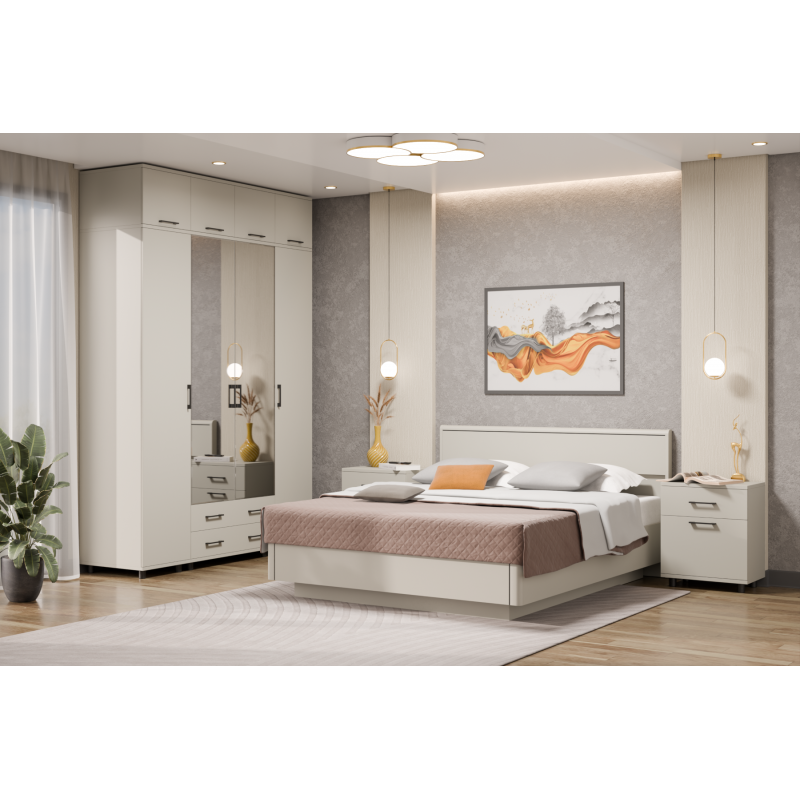 Грэйс композиция 8 (Корпус Серый Кашемир, фасад Кашемир Матовый)