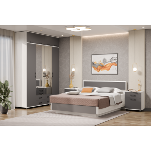 Грэйс композиция 8 (корпус Снежный Ясень, фасад Антрацит Матовый)