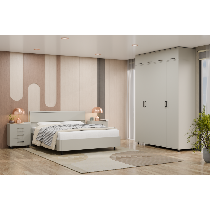 Грэйс композиция 9 (Корпус Серый Кашемир, фасад Кашемир Матовый)